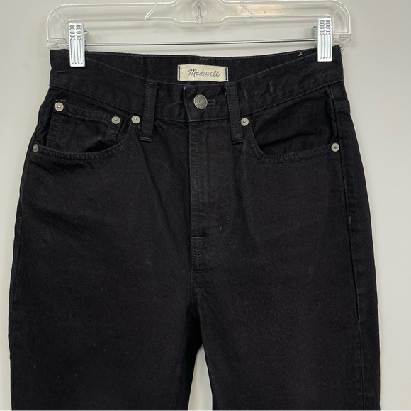 Madewell The Perfect Vintage Jean in Stone Black: Knee Slit Edition High Rise 24 - Picture 8 of 16